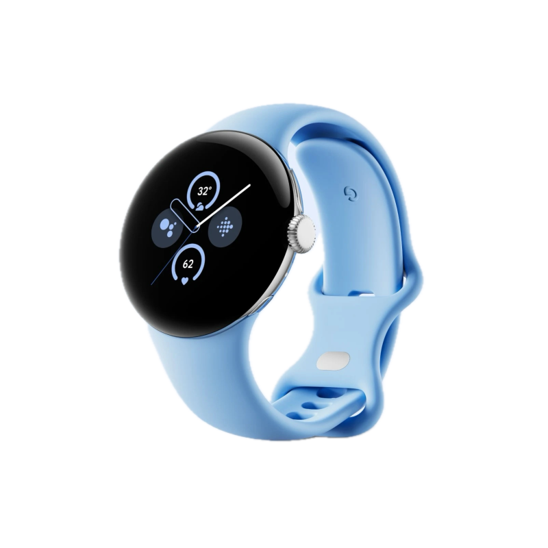 Google Pixel Watch 2 Bluetooth/WiFi (Polished Silver Aluminum Case with Bay Active Band)